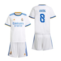 Camisola Real Madrid Toni Kroos 8 Criança Equipamento Primeiro 2021-2022 Manga Curta